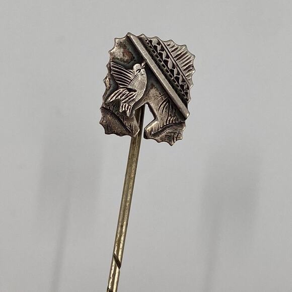 Sterling silver bird lapel pin - Picture 4 of 5